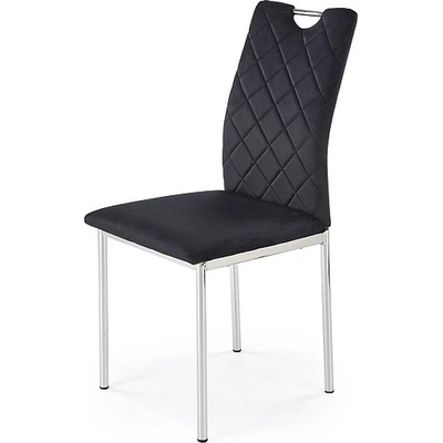 Halmar Трапезен стол k 578 черен / сребрист хром