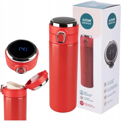 Altom Design termohrnek LED TEMPERATURA červený 420 ml