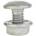 Baks Mushroom bolt + barbed collar cap (set) galvanized platted type SGKF M6X12 651441 /100pcs. /