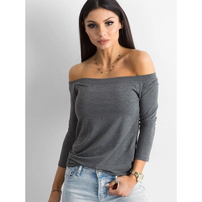 DÁMSKY TOP S ODHALENÝMI RAMENAMI RV BZ 4692.99 DARK GRAY