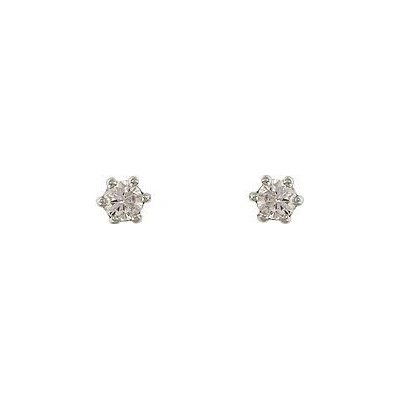 INFINITYSILVER Stříbrné náušnice zirkon 4mm na šroubek 436804
