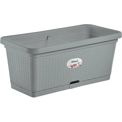 STEFANPLAST Samozavlažovací truhlík NATURAL 80x40x34cm šedý