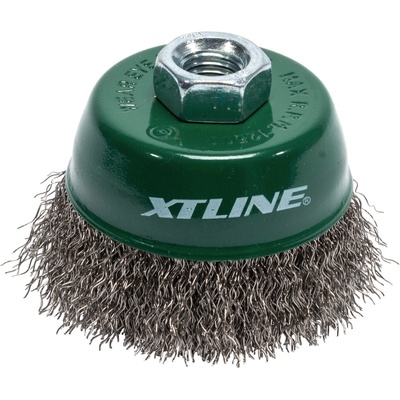 XTLINE Antikorová vlnitá hrnčeková kefa M14 Priemer: 100 mm, Závit vretena: M14, Max. otáčky: 8500 ot/min