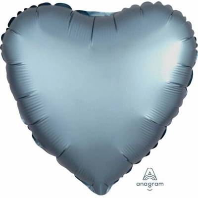Amscan Balónek fóliový srdce satén Steel Blue