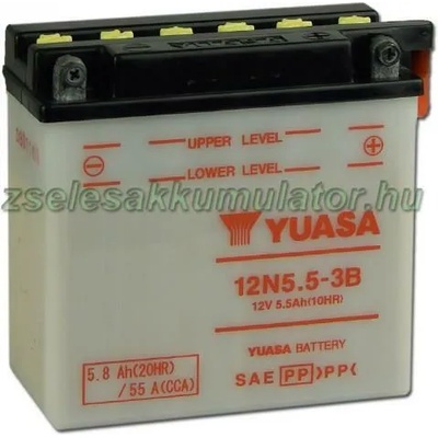 YUASA 12V 5.5Ah right+ 12N5.5-3B