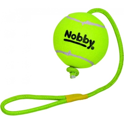 Nobby hračka tenisový míček L 7,5 cm s lanem 70 cm