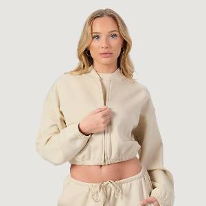 GymBeam Дамски суичър с цип NEO Almond S