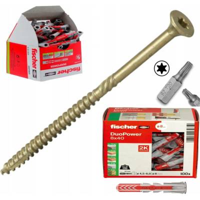 Hmoždinky do betonu Fischer 8 x 65 mm, 50 ks