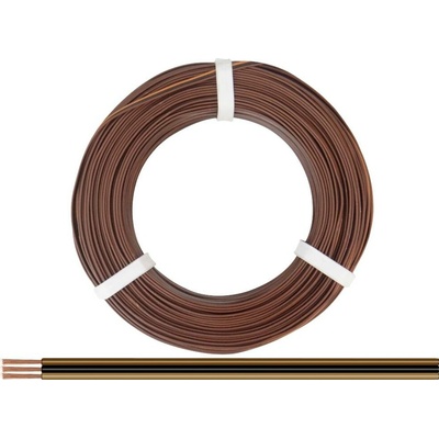 Donau Elektronik 325-818-25 3 x 0.25 mm² + 3 x 0.25 mm² tmavě hnědá , černá, světle hnědá 25 m