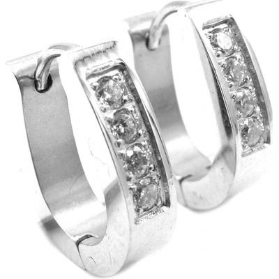 Steel Jewelry náušnice oválky z chirurgické oceli NS080353