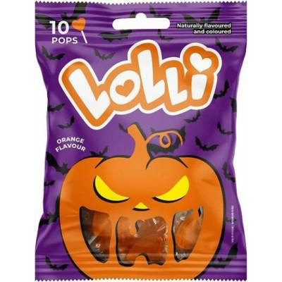 Halloweenská lízátka Lolli Hearts - srdíčka 70 g