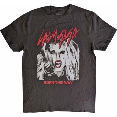 Lady Gaga tričko born This Way Photo Charcoal Grey