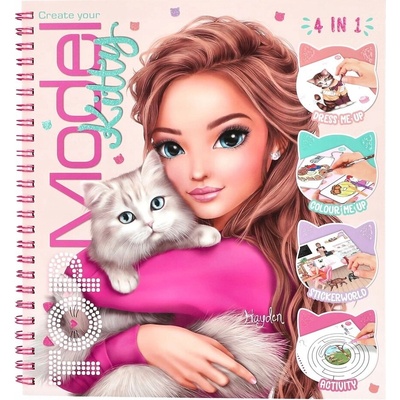 TOP MODEL KREATÍVNA Omaľovánka S NÁLEPKAMI KITTY 14213