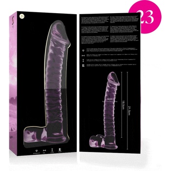 Nebula Series by Ibiza Стъклено розово дилдо модел 23 nebula 21 см