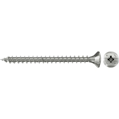 Fischer 657343 skrutka zo zápustnou hlavou 4 mm 50 mm krížová dražka Pozidriv glavanizované zinkom 200 ks
