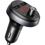 Mcdodo FM модулатор със зарядно за кола (CC-6880) - Mcdodo - 2x USB-A, LED дисплей, 2.1A - Черно