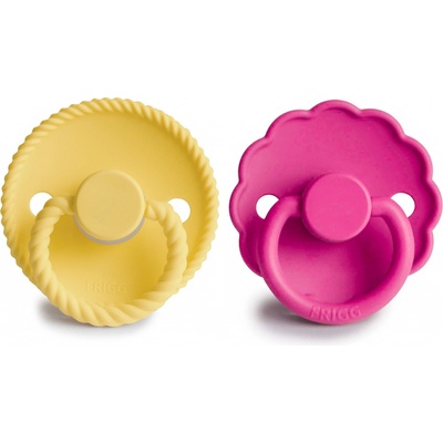 Frigg dudlík Rope Daisy 2 pack silikon Sunflower/Fuchsia
