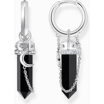 Thomas Sabo náušnice Onyx and chain CR722-641-11
