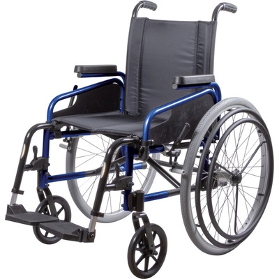 PLURIEL HEMI Invalidní vozík s pohonem pro jednu ruku barva rámu modrá metalíza šířka sedu 54 cm zesílený hloubka sedu 43 standard