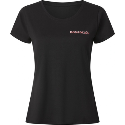 Esmara dámské triko s BIO bavlnou černá – Zboží Mobilmania
