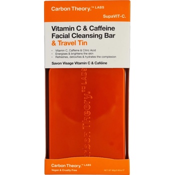 Carbon Theory SupaVIT-C Vitamin C & Caffeine Facial Cleansing Bar & Travel Tin