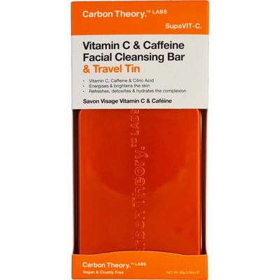 Carbon Theory SupaVIT-C Vitamin C & Caffeine Facial Cleansing Bar & Travel Tin