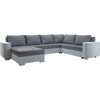 Pphu mirt - kima Тапицирана универсална разтегателна u-образна холна гарнитура york бяла/сива (ki0003)