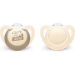 Nuk Силиконови залъгалки NUK for Nature - Крем, 6-18 месеца, 2 броя (10176298) - baby