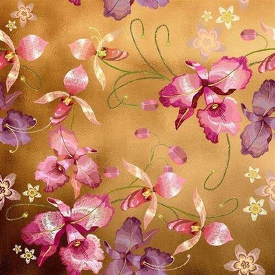 GEKKOFIX 14055 Samolepící fólie růžová orchidej zlatá samolepící tapety 45 cm x 5 m