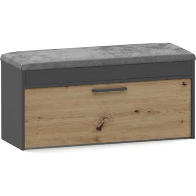 DobreSny Botník s lavicí Parma dub artisan / šedá