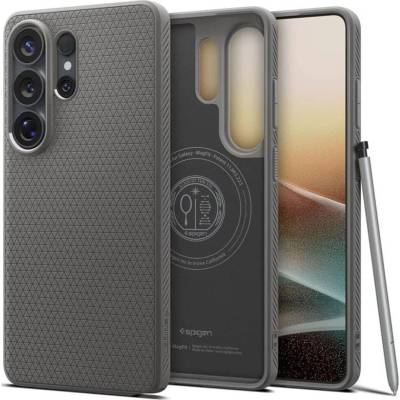 Spigen Magsafe Калъф за Samsung S26 Ultra, Spigen Liquid Air Mag Fit Marble Gray Case, Сив (ACS10675)