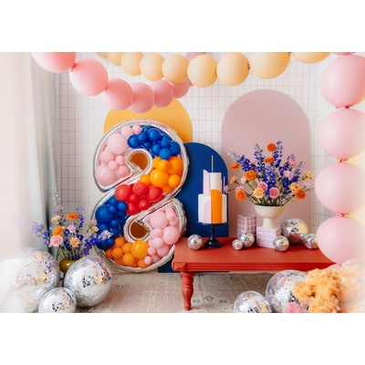 PartyDeco Číselný rám na balóny 8