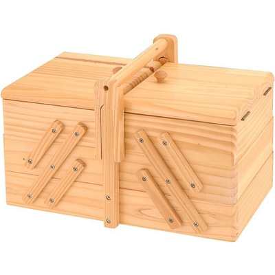 KM Dřevěný box na šicí potřeby - klasický s 5 přihrádkami – Zboží Dáma