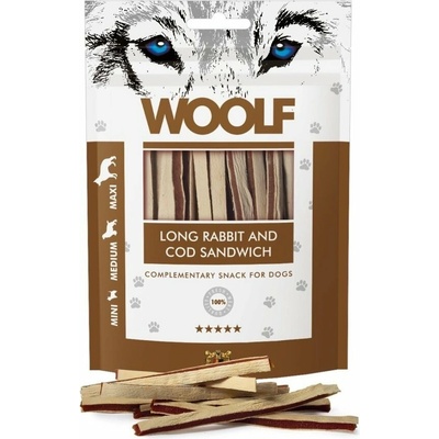Woolf soft Rabbit & Pollock sandwich Long 100 g