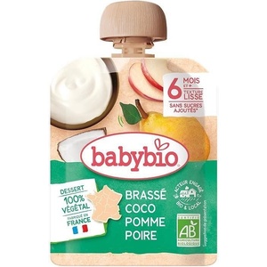 Babybio Био кокосов десерт Babybio - Ябълка и круша, 6 м+, 85 g (3288130540949) - ozone