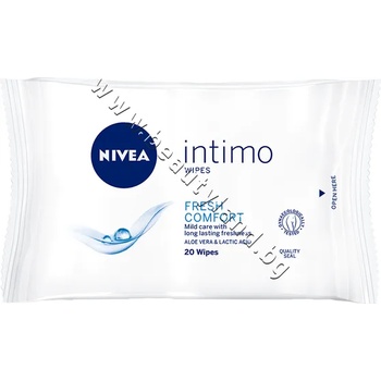 Nivea Интимни кърпички Nivea Intimo Fresh Comfort Wipes, 20-Pack, p/n NI-82177 - Интимни кърпички с алое вера и млечна киселина (NI-82177)