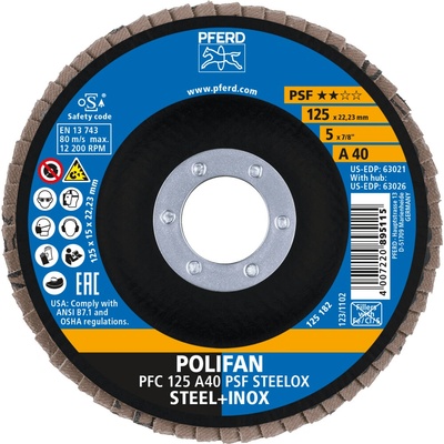 Pferd lamelový brúsny kotúč 125 mm A40 67744125