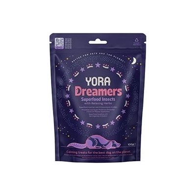 YORA Dog pamlsky z hmyzu Dreamers s bylinkami 100 g