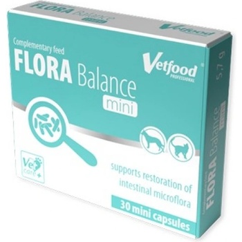 VetFood Flora Balance mini - пробиотик и пребиотик за животни до 5 кг, 30 капсули - Полша