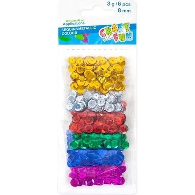 Ozdobné flitre s dierkou mix 3g