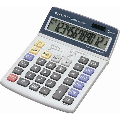 SHARP EL-2125C stolová 12-miestna kalkulačka