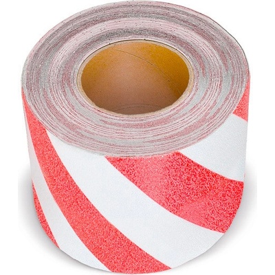 M2 protišmyková páska výstražná, 150 mm x 18,3 m červeno-biela
