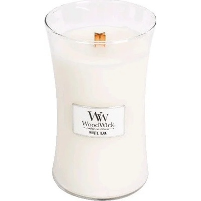 WoodWick White Teak ароматна свещ с дървен фитил 609, 5 гр