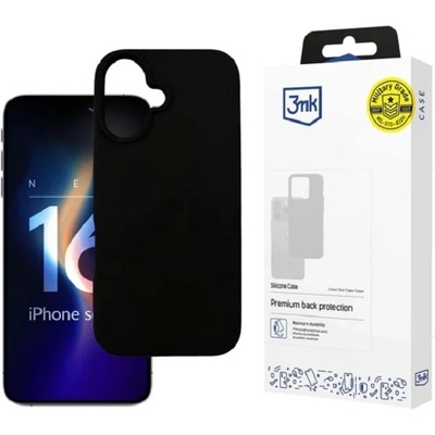 3mk Protection Калъф 3mk - Silicone Case, iPhone 16, черен (5903108586610)