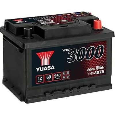 YUASA 3000 12V 60Ah 550A right+ (YBX3075)