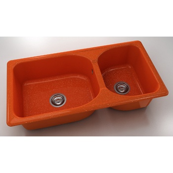 Image 1 of FAT Mивка Classic 214, Polymer marble, 19 Сребрист оранж, с включен сифон