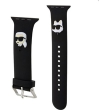 Karl Lagerfeld Karl and Choupette Head NFT Řemínek pro Apple Watch 42/44/45/49 Black KLAWLSLKCNK