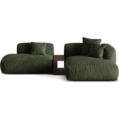 Micadoni Зелен кадифен модулен ъглов диван (десен ъгъл) Martina - Micadoni (MIC_SET1R_120_F1_MARTINA3)
