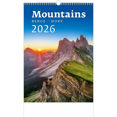Nástěnný Mountains/Berge/Hory 2026
