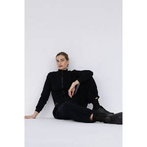 MUUV Muuv. суичър с цип дамски с памук LE PUMP (obc.bluza.cropp.LEPUMP)